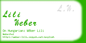 lili weber business card